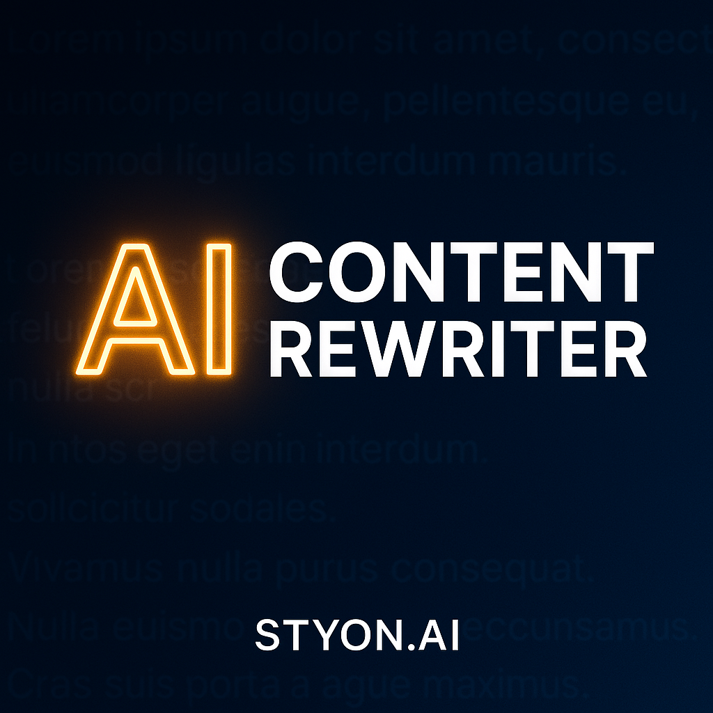 ✍️ AI Content Rewriter — Transform Your Texts with Precision and Style