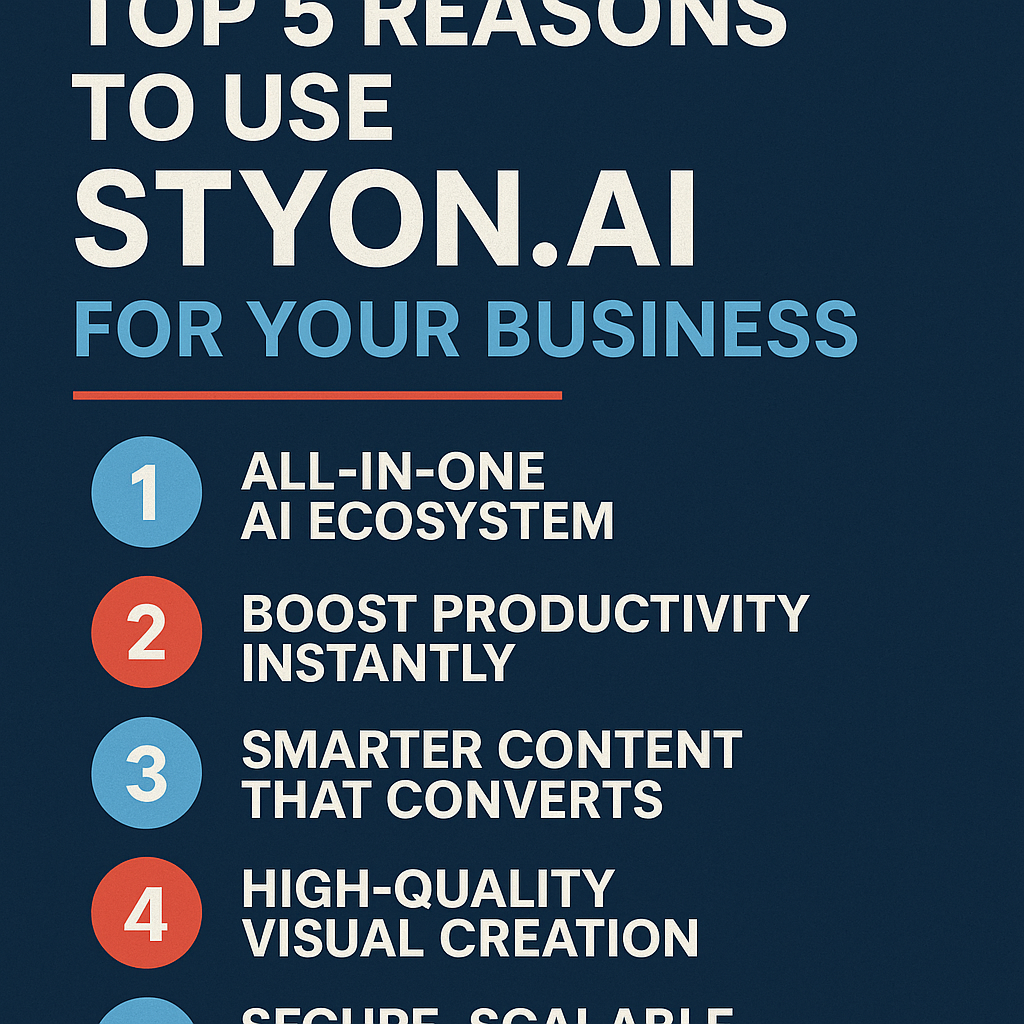 Top 5 Reasons to Use STYON.AI for Your Business