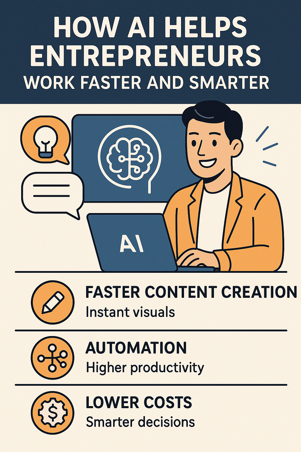 How AI Helps Entrepreneurs Work Faster and Smarter