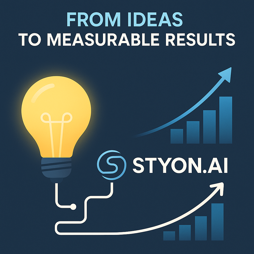 From Ideas to Measurable Results with STYON.AI Von Ideen zu messbaren Ergebnissen mit STYON.AI