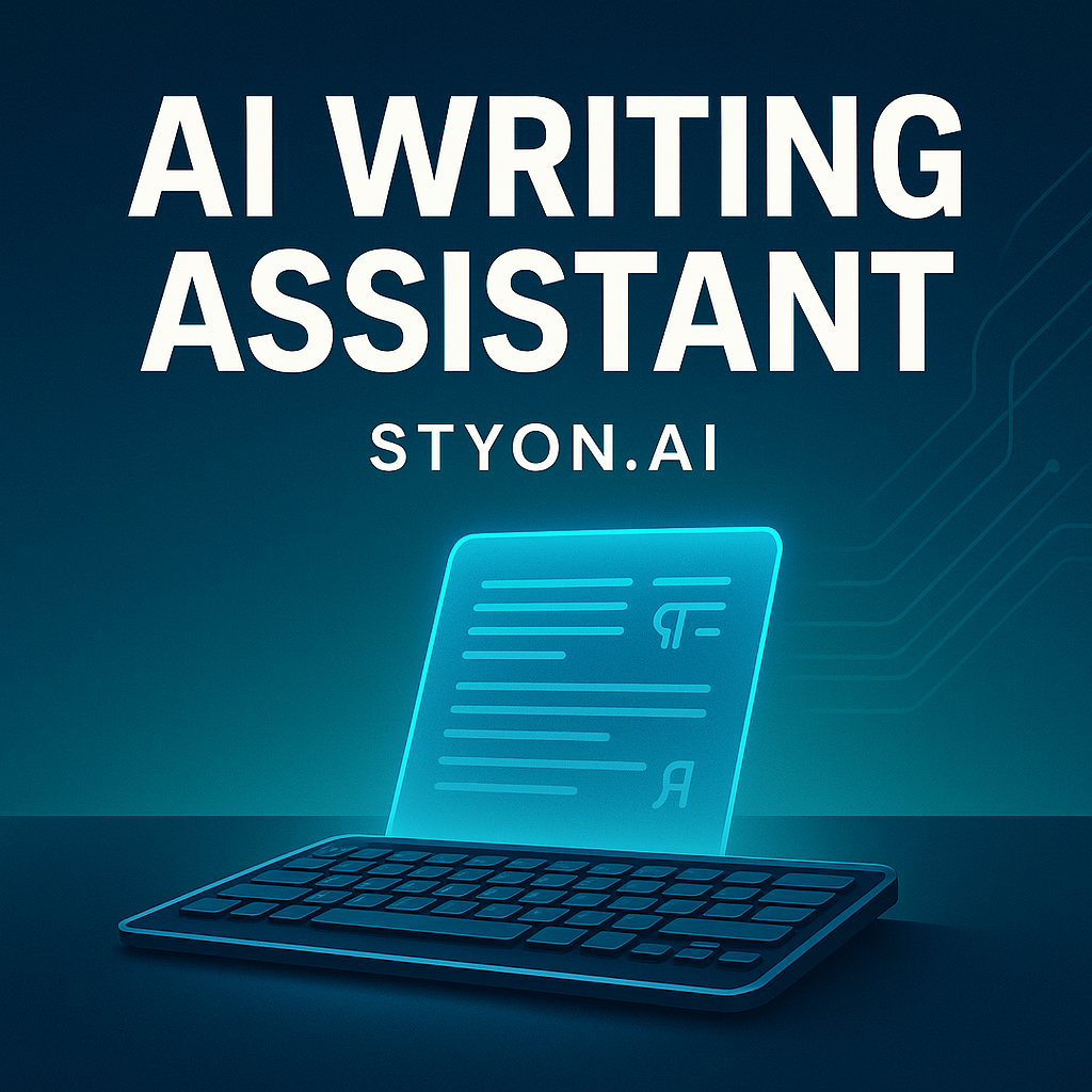 ✍️ AI Writing Assistant — Write Better, Faster, and Smarter with STYON.AI