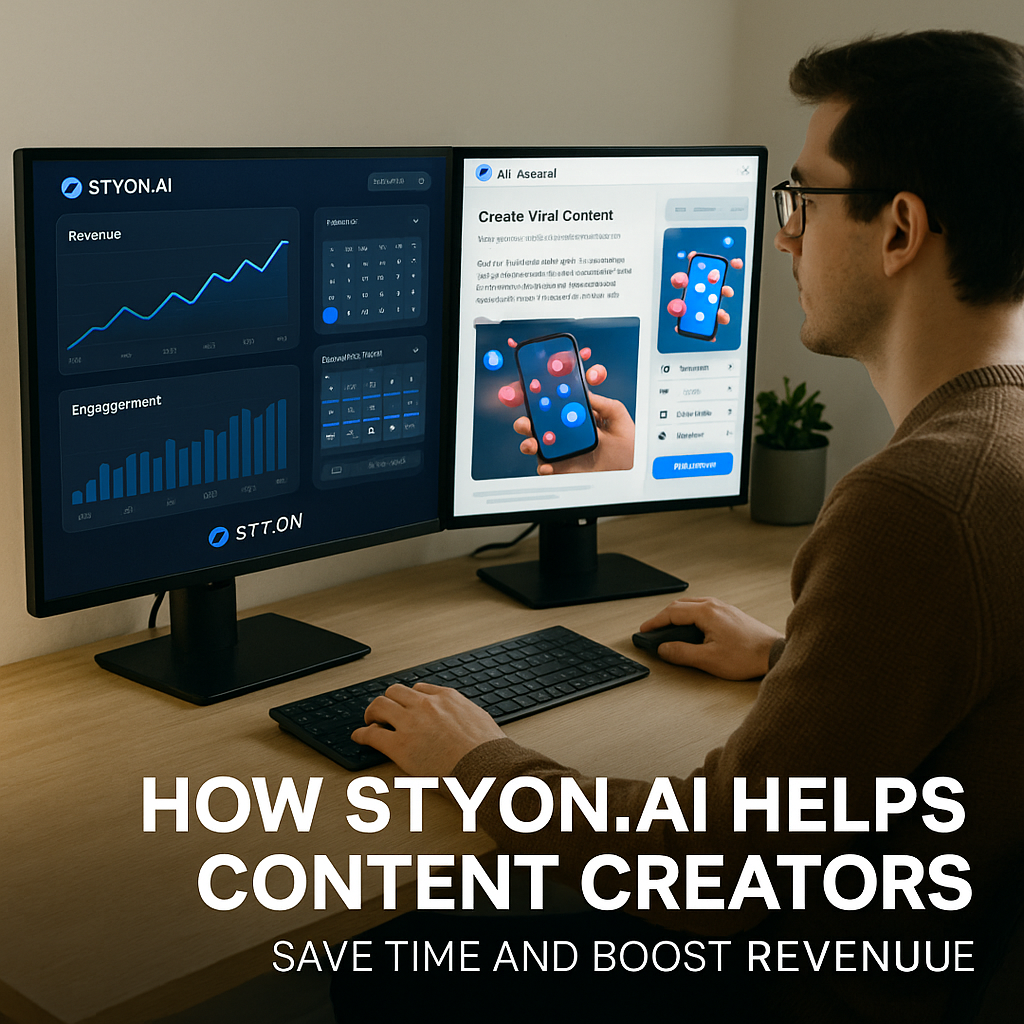 How STYON.AI Helps Content Creators Save Time and Boost Revenue Wie STYON.AI Content Creators hilft, Zeit zu sparen und Einnahmen zu steigern